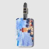 Étiquette À Bagage Marrakech Maroc Mosquée Voyage (Devant Vertical)