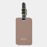 Marron Taupe et Ivoire Neutre | Monogramme Moderne