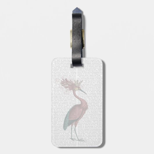 Étiquette À Bagage Marsala Heron (Dos Vertical)