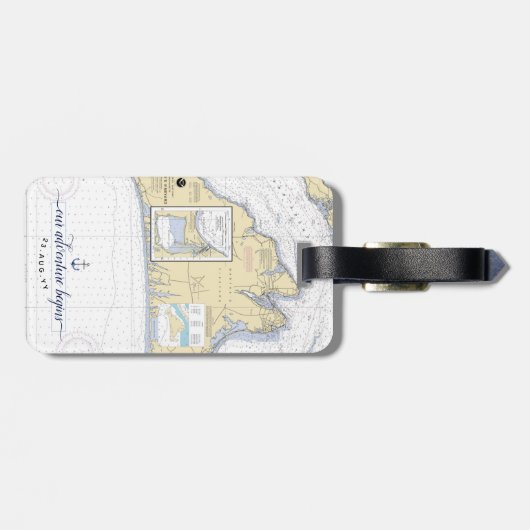 Étiquette À Bagage Martha's Vineyard Save the Date Mariage (Dos horizontal)