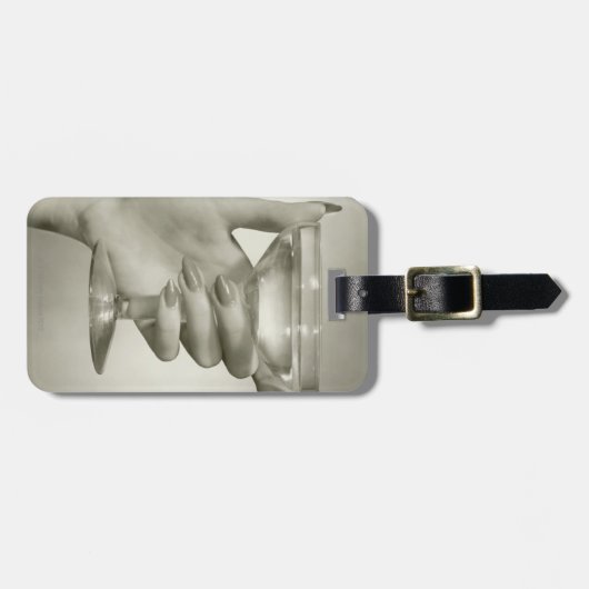 Étiquette À Bagage Martini (Devant horizontal)