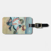 Étiquette À Bagage Mary Cassatt - Enfants jouant sur la plage (Devant horizontal)
