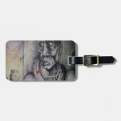 Étiquette À Bagage Masaï Mère & Enfant avec Lion Art Imprimer/Graphiq (Devant horizontal)