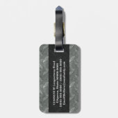 Étiquette À Bagage Masculine métallique rouille industrielle (Dos Vertical)