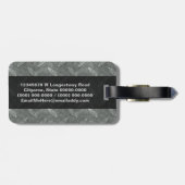 Étiquette À Bagage Masculine métallique rouille industrielle (Dos horizontal)