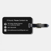 Étiquette À Bagage Masculine moderne noir et blanc Chess Travel (Dos horizontal)