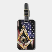 Étiquette À Bagage Masonic Minds (Yellowish) États-Unis (Devant Vertical)