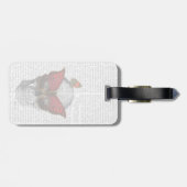 Étiquette À Bagage Masque papillon rose (Dos horizontal)