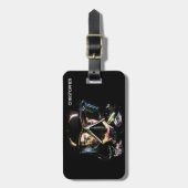 Étiquette À Bagage Masque psychédélique de costume de plongée de (Devant Vertical)