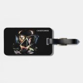 Étiquette À Bagage Masque psychédélique de costume de plongée de (Dos horizontal)