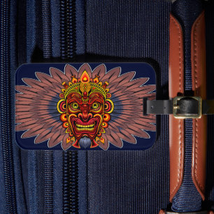 Étiquette À Bagage Masque rituel du roi guerrier tribal