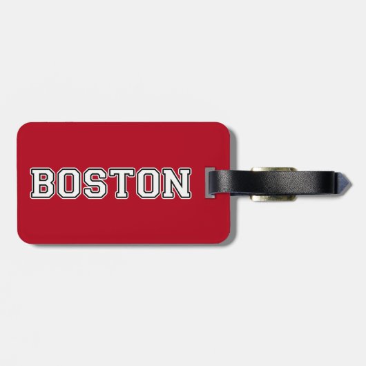 Étiquette À Bagage Massachusetts de Boston (Dos horizontal)