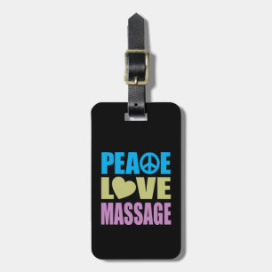 Étiquette À Bagage Massage Peace Love
