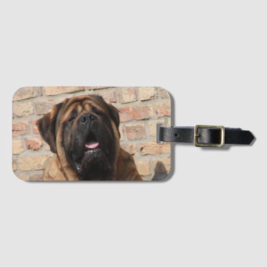 Étiquette À Bagage Mastiff anglais (Devant Horizontal)