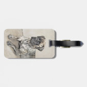 Étiquette À Bagage Mastiff anglais (Brindle) Peinture - Chien Art (Dos horizontal)