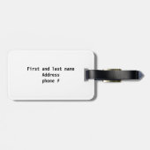 Étiquette À Bagage Mastiff personnalisé / Photo chien (Dos horizontal)