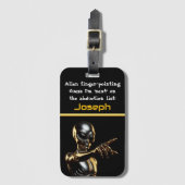 Étiquette À Bagage Mauvais Alien, Tu es le prochain ! (Devant Vertical)