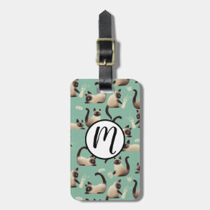 Étiquette À Bagage Mauvais chats siamois frapper des trucs