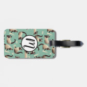 Étiquette À Bagage Mauvais chats siamois frapper des trucs (Dos horizontal)