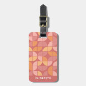Étiquette À Bagage MCM Mod Circles Motif rose crème rose pâle (Devant Vertical)