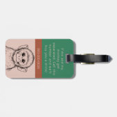 Étiquette À Bagage Me and my monkey funny version 3 (Dos horizontal)