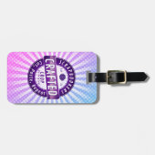 Étiquette À Bagage Médaillon d'argent du scrapbooker ’Couper la répét (Devant horizontal)