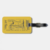 Étiquette À Bagage MEDIA Pa. INGÉNIEUR D'EXPLOITATION 1889 (Dos horizontal)