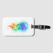 Étiquette À Bagage Méduse arc-en-ciel (Devant Horizontal)