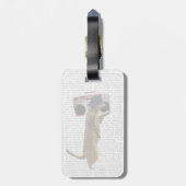 Étiquette À Bagage Meerkat avec Boom Box Ghetto Blaster 2 (Dos Vertical)