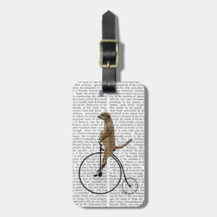 Étiquette À Bagage Meerkat sur Black Penny Farthing