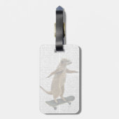 Étiquette À Bagage Meerkat sur la planche à roulettes 2 (Dos Vertical)