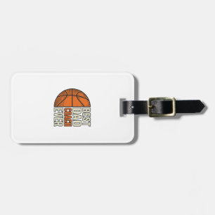 Étiquette À Bagage Meilleur Coach Papa Ever Basket Vintage Vector Des