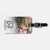 Étiquette À Bagage Meilleur papa du monde | Photo (Devant horizontal)