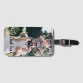 Étiquette À Bagage Meilleur papa Jamais photo moderne Collage (Devant Horizontal)