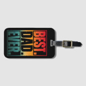 ÉTIQUETTE À BAGAGE MEILLEUR PAPA JAMAIS TYPOGRAPHIE (Devant Horizontal)