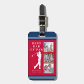 Étiquette À Bagage Meilleur papa par Par Photo Collage (Devant Vertical)