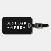 Étiquette À Bagage Meilleur papa par rapport (Devant horizontal)