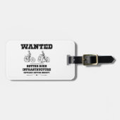 Étiquette À Bagage Meilleure infrastructure cyclable Recherchée (Devant horizontal)