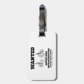 Étiquette À Bagage Meilleure infrastructure cyclable Recherchée (Dos Vertical)