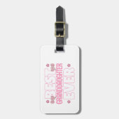 Étiquette À Bagage Meilleure Petite-fille jamais - Fleurs de cerisier (Devant Vertical)