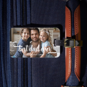 Étiquette À Bagage Meilleure photo Papa parfait