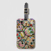 Étiquette À Bagage Meilleure vente Motif crâne sucre (Devant Vertical)