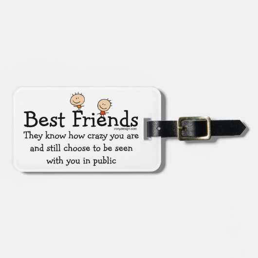 Étiquette À Bagage Meilleurs amis (Devant horizontal)