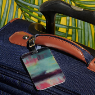 Étiquette À Bagage Mélange abstrait foncé et coloré