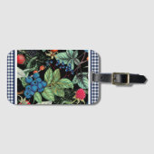 Étiquette À Bagage Mélange de baies sur gingham campagnard (Devant Horizontal)