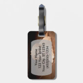 Étiquette À Bagage Mélange de caniche de bébé ou chiot maltais de (Dos Vertical)