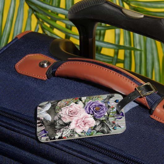 Étiquette À Bagage Mélange floral