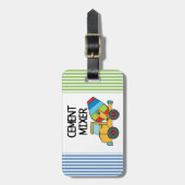 Étiquette À Bagage Mélangeur de ciment coloré (Devant Vertical)