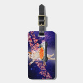 Étiquette À Bagage Mélangeur de Tourne-disque de chat DJ (Devant Vertical)