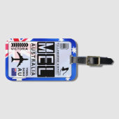 Étiquette À Bagage Melbourne MEL Airport Code (Devant Horizontal)